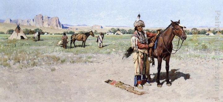 Henry Farny Saddling Up